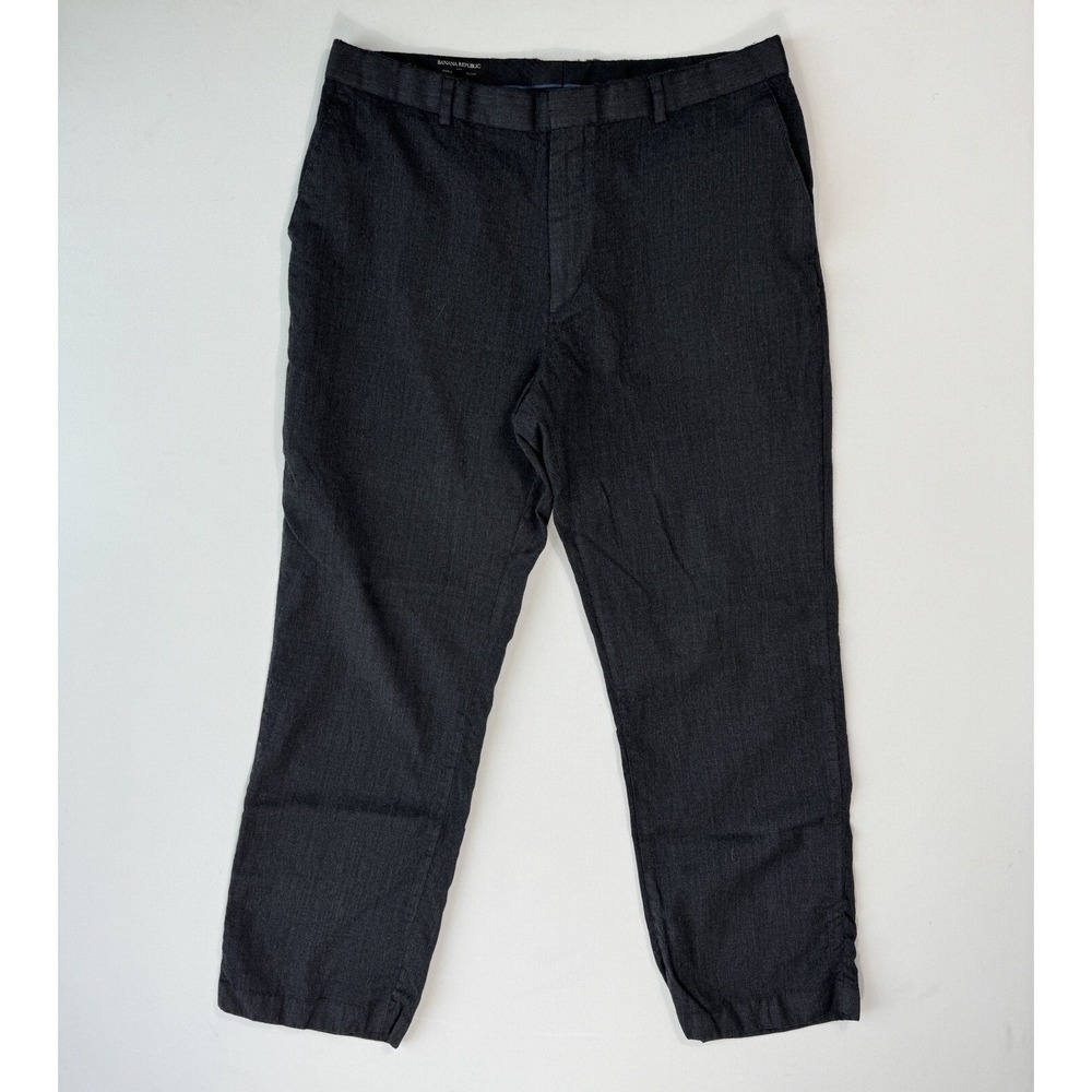 Banana Republic Dress Pant Men 36x32 (36x30) Tailored Fit Wool Career Casual
